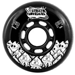 FR Street Invader Wheel 76mm/84A Black 4-Pack
