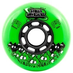 FR Street Invader Wheel 80mm/84A Green 4-Pack
