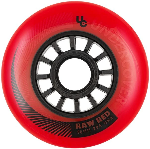 UNDERCOVER Raw Wheel Red 90mm/88A 4-Pack